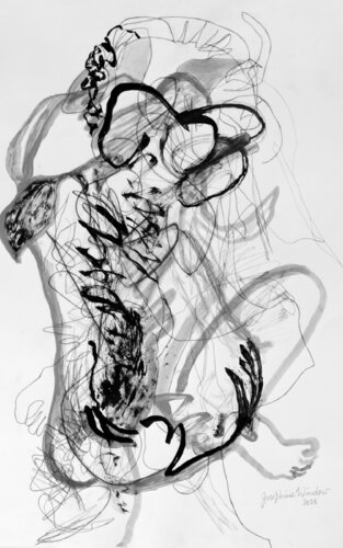 Ink Brush Drawing 18 by Josephine Window, Drawing for Sale on Select