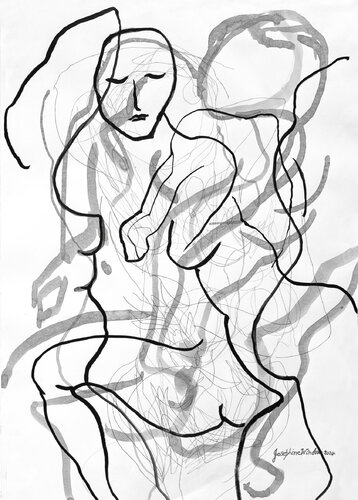 Ink Brush Drawing 19 by Josephine Window, Drawing for Sale on Select
