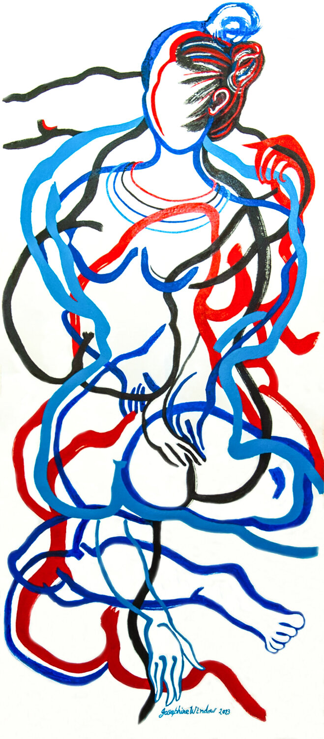 Curvaceousness 2 Josephine Window Original painting for sale