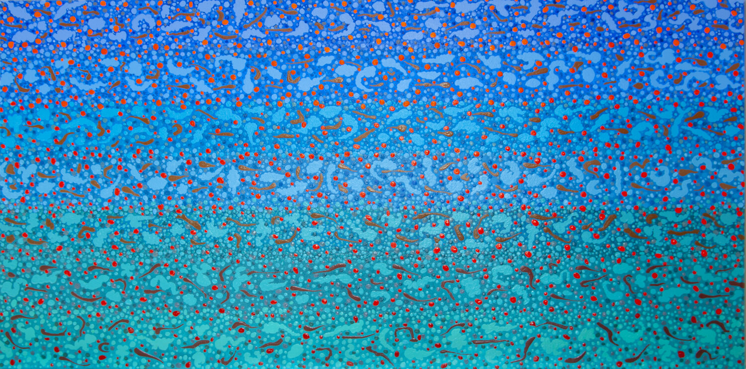 Turquoise Deeps 1 Josephine Window Original painting for sale