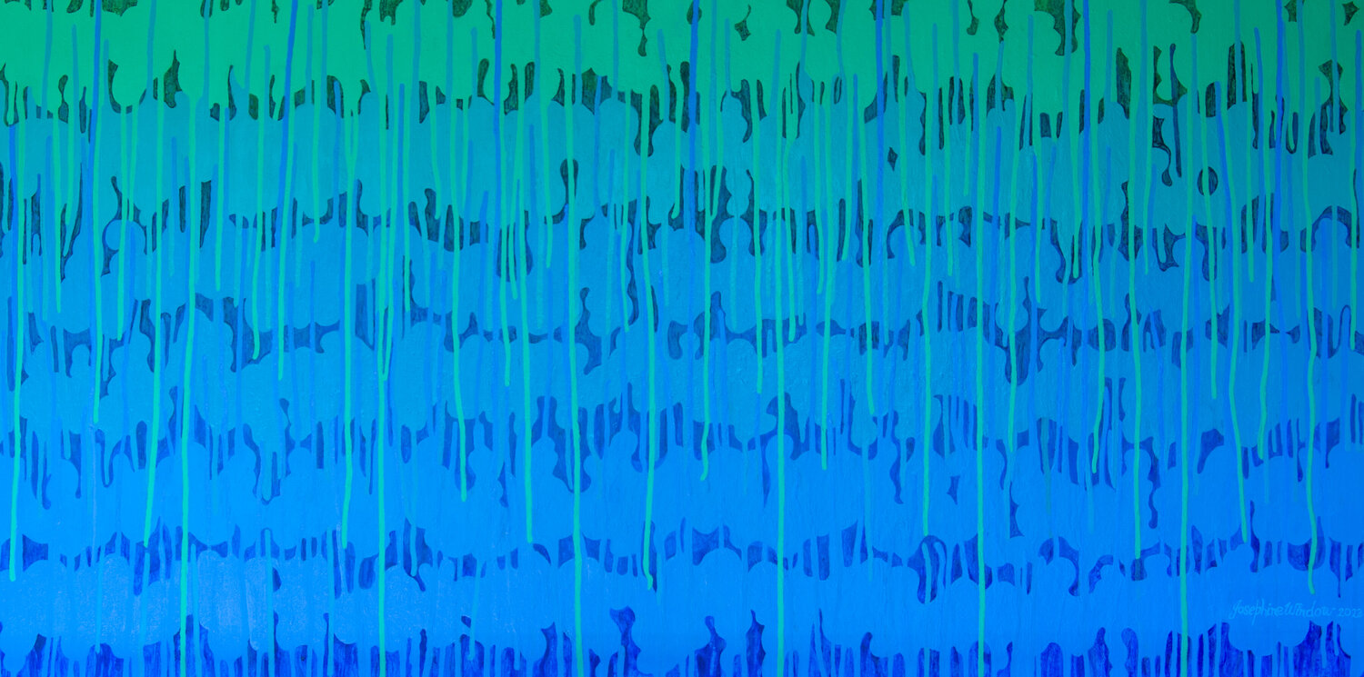 Turquoise Deeps 3 Josephine Window Original painting for sale