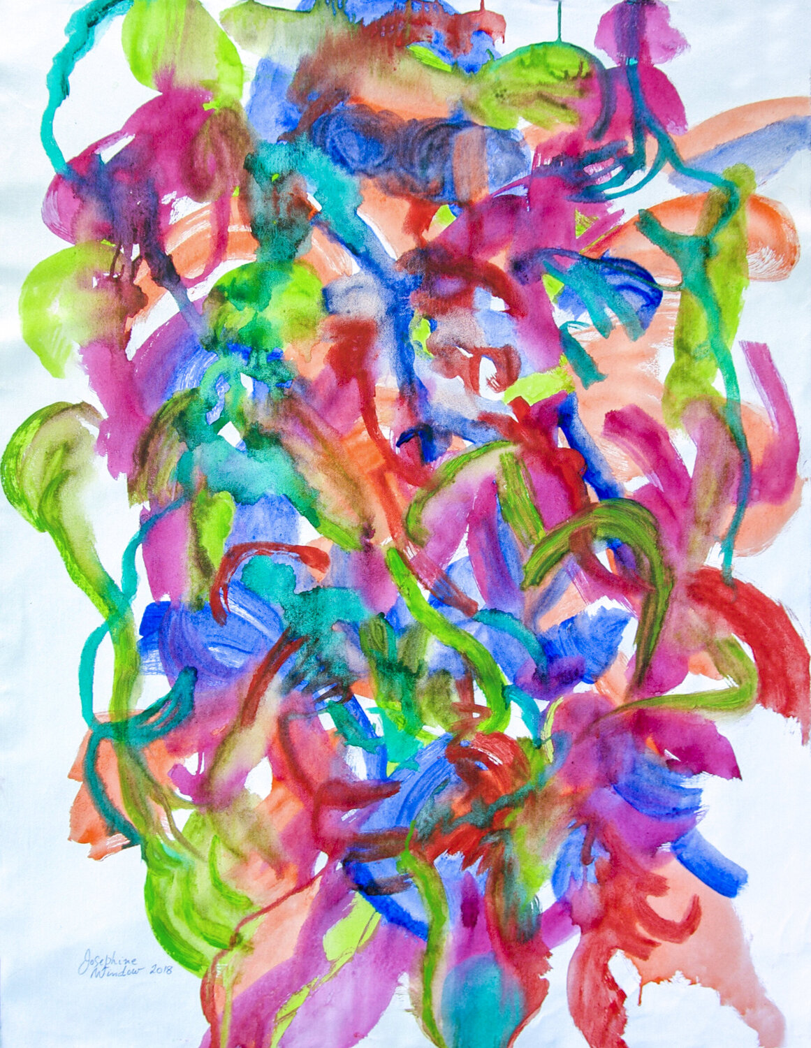 Sudden Flower Dance Josephine Window Original painting for sale