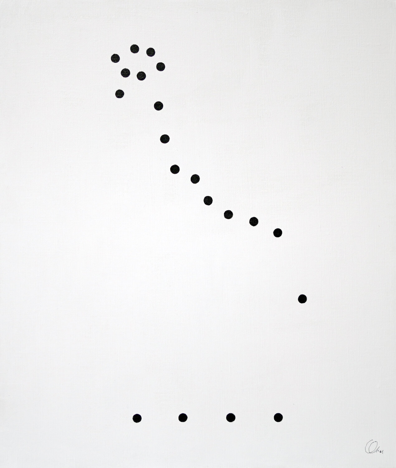 dots of hint #6 Kazuhiko Okushita Original painting for sale