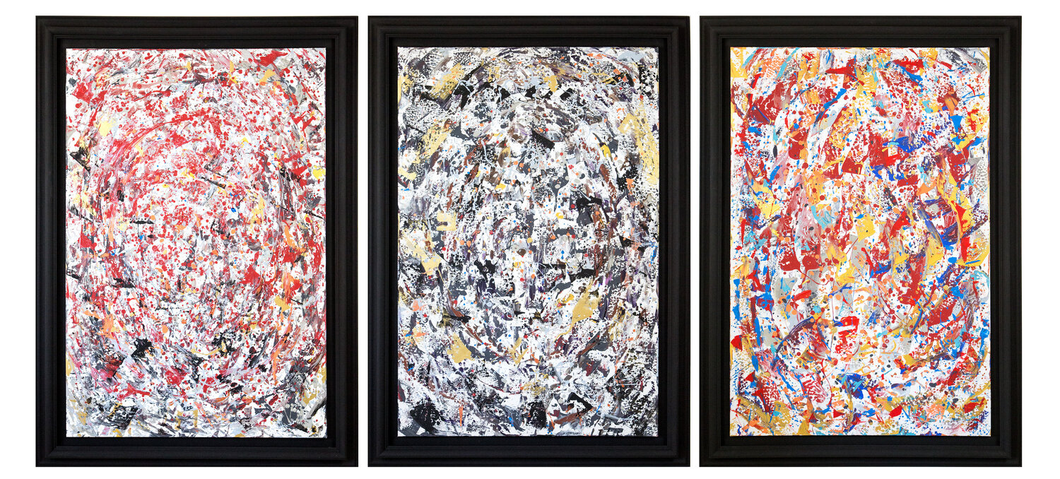 L'ARABA FENICE - TRITTICO (RUBEDO, ATHANOR, LA GRANDE OPERA) FEOFEO Original painting for sale