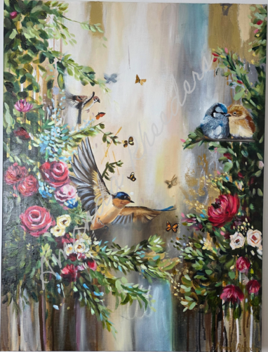 "Two Hearts 1" by Amanda Rheeders, Painting for Sale on Select