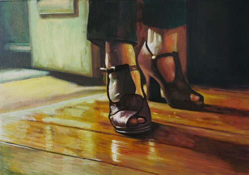 One of the Girls by Patrick Vertenten, Painting for Sale on Select
