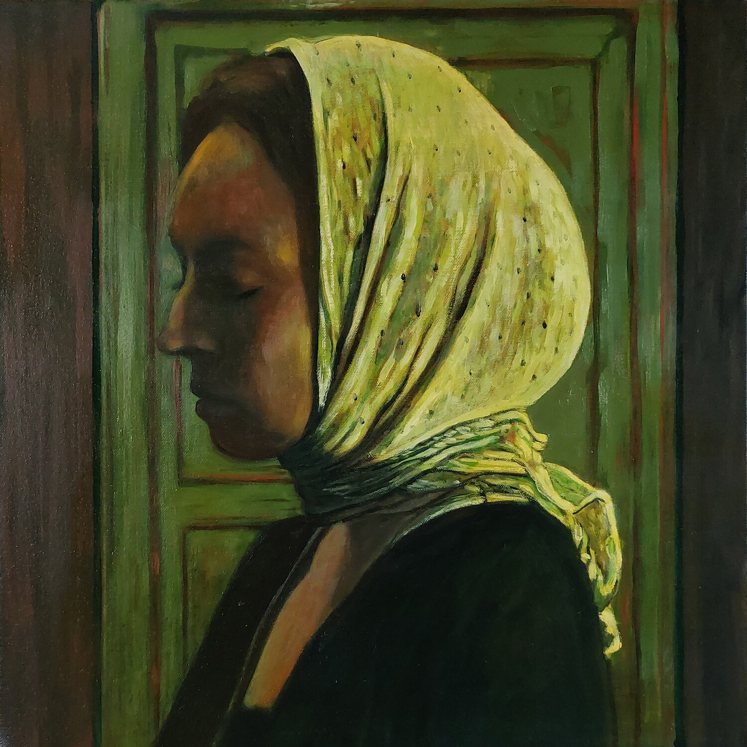 The Application Patrick Vertenten Original painting for sale