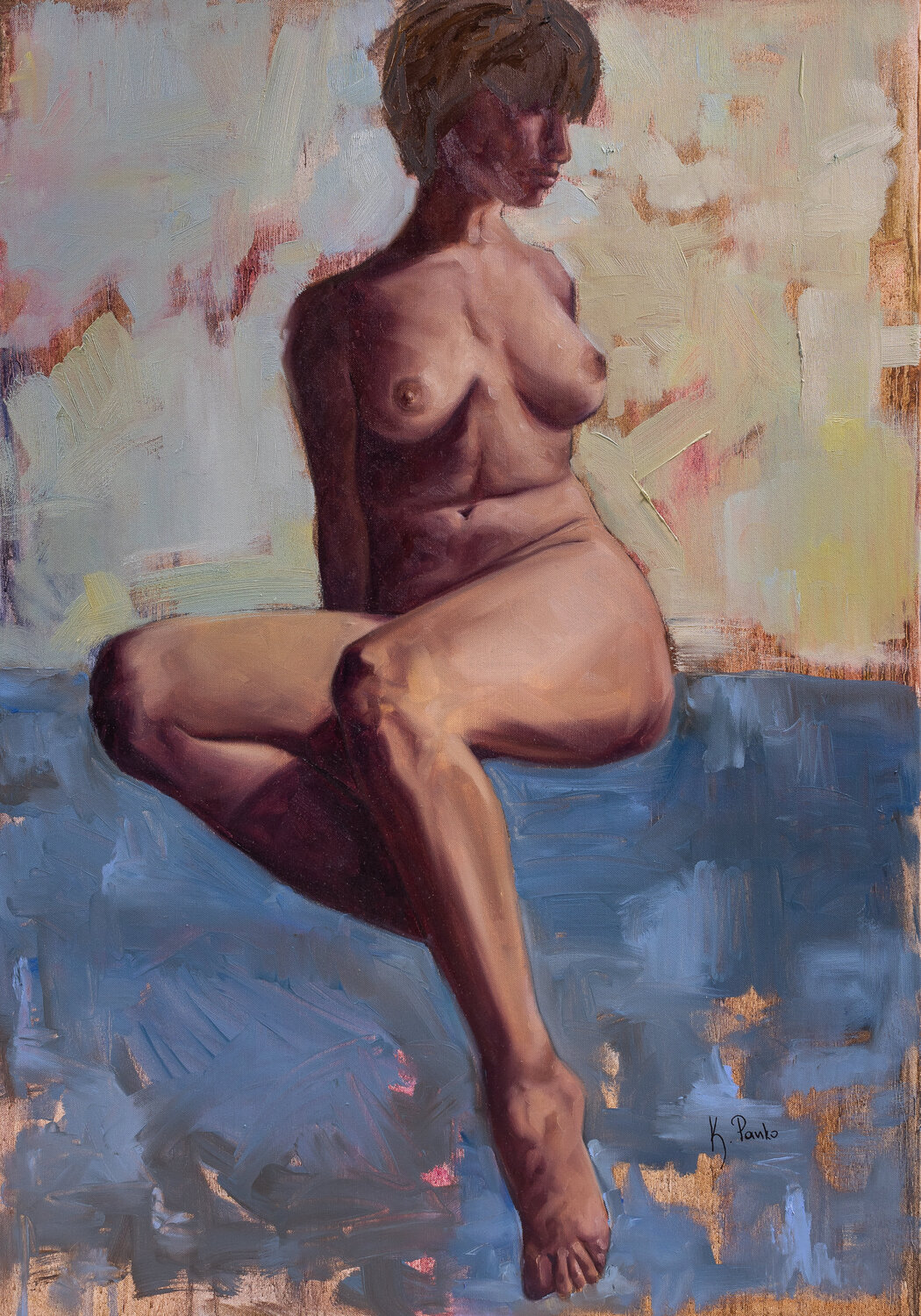 Sweety Sour - Colorful Contemporary Figurative Oil Painting. Kateryna Panko Original painting for sale