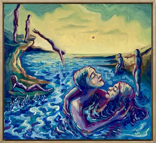 Rimanere a galla by Gabriele Pietrantuono, Painting for Sale on Select