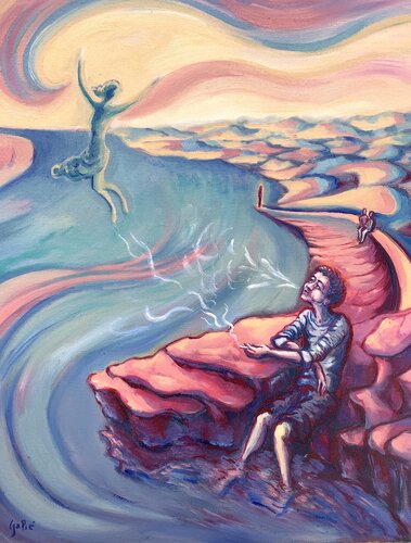 Come fumo sì dissolve by Gabriele Pietrantuono, Painting for Sale on Select