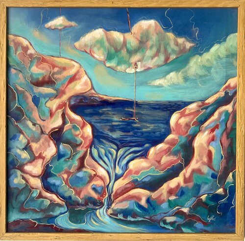 Contemplazione sul mare 2 by Gabriele Pietrantuono, Painting for Sale on Select