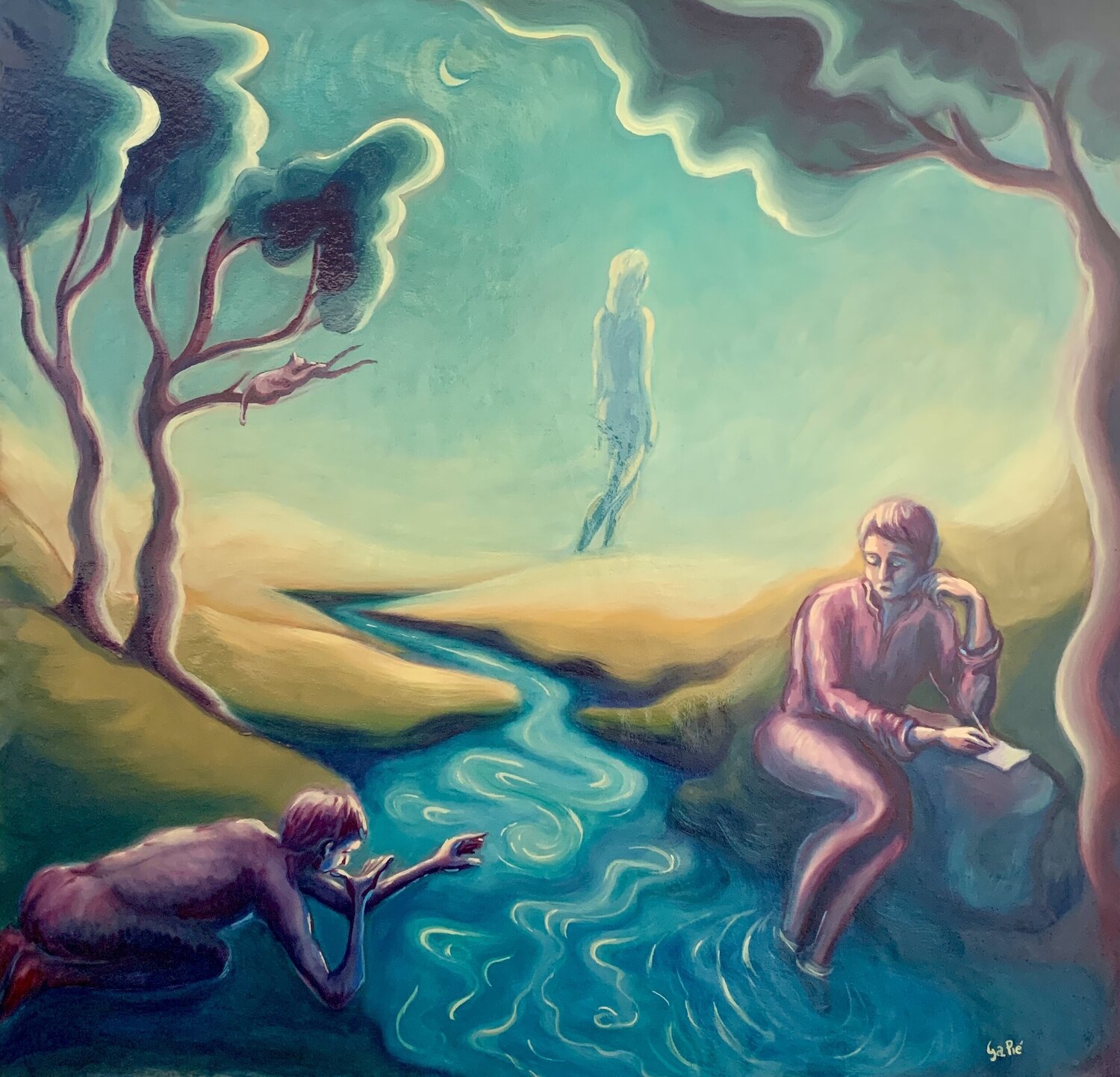 La fonte Gabriele Pietrantuono Original painting for sale