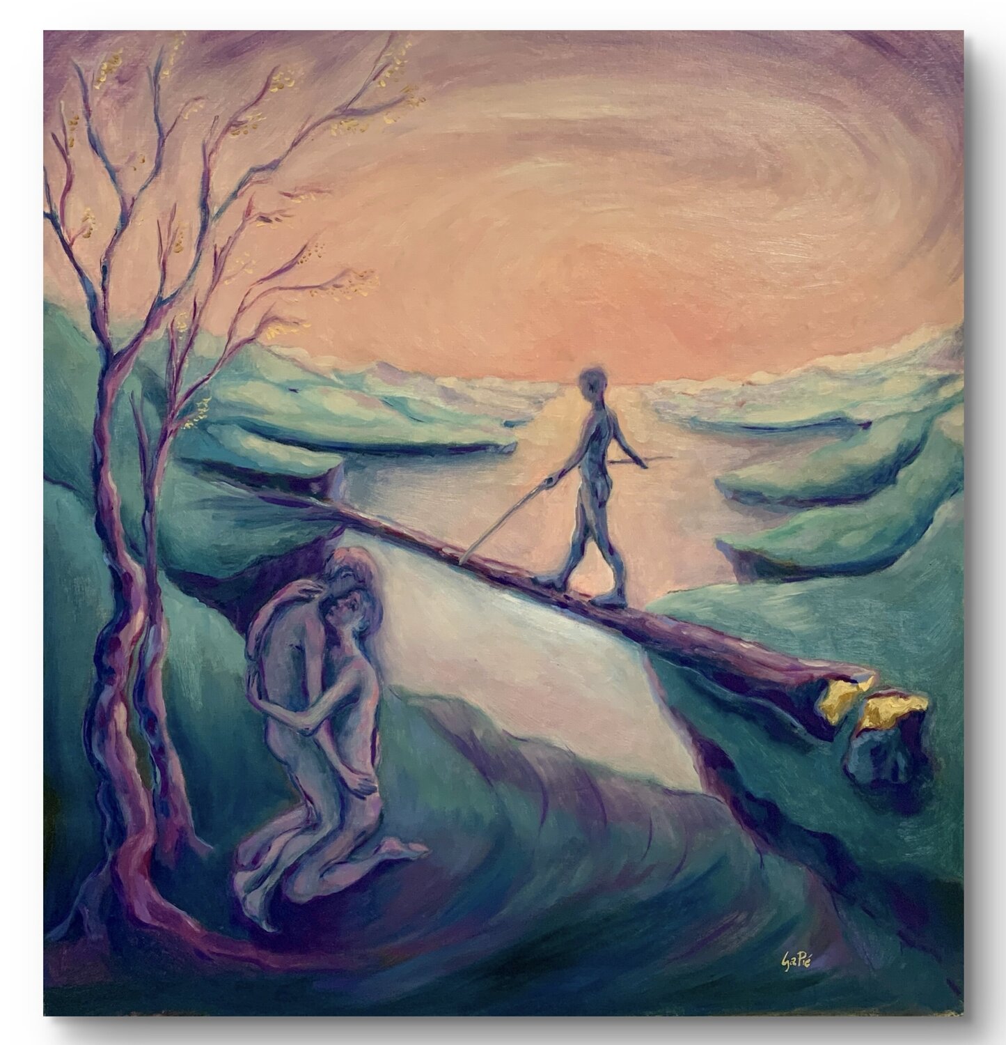 In equilibrio su un fragile paesaggio Gabriele Pietrantuono Original painting for sale