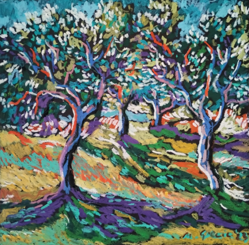 Olive grove No 40 by Maja Grecic, Drawing for Sale on Select