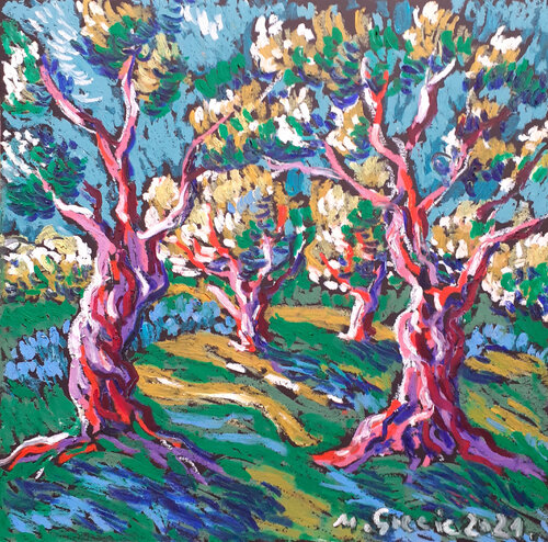 Olive grove No 33 by Maja Grecic, Drawing for Sale on Select
