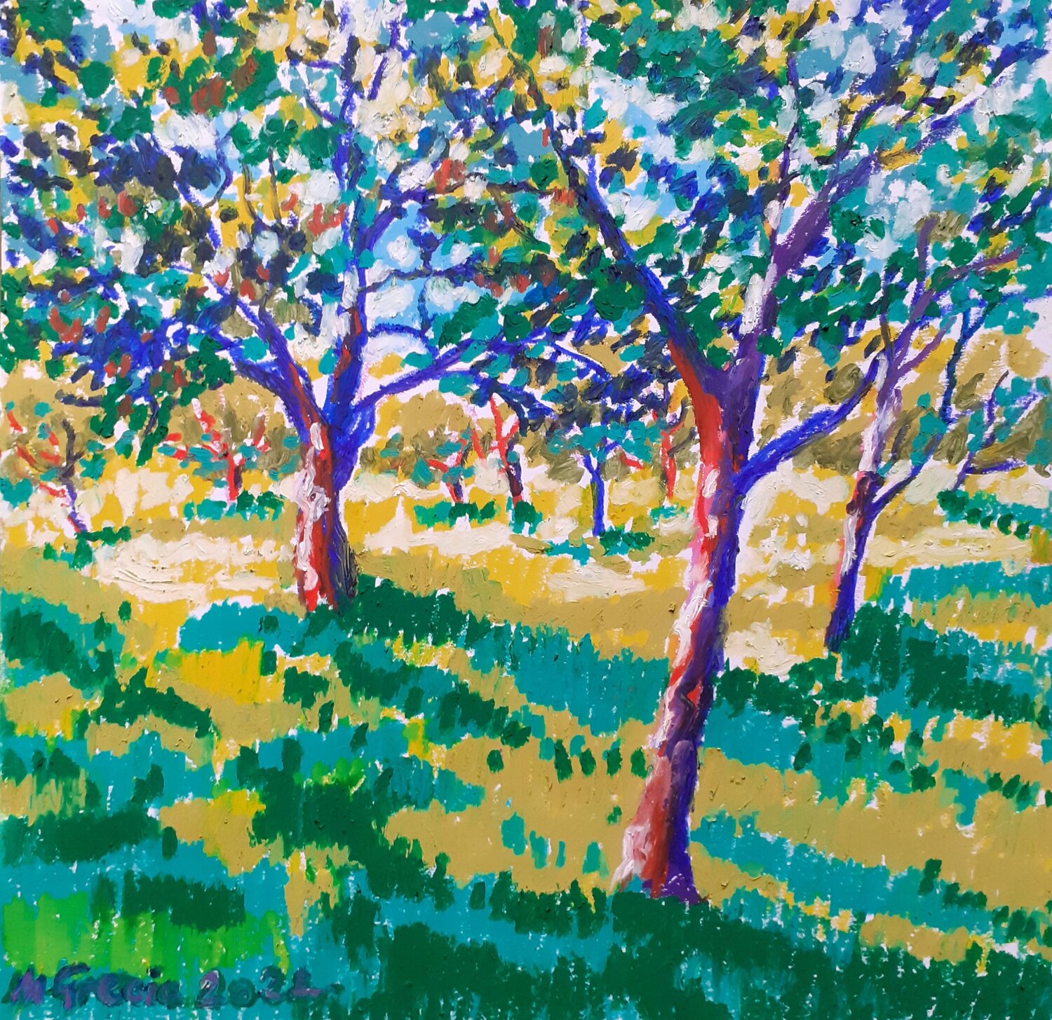 English orchard Maja Grecic Drawing for sale