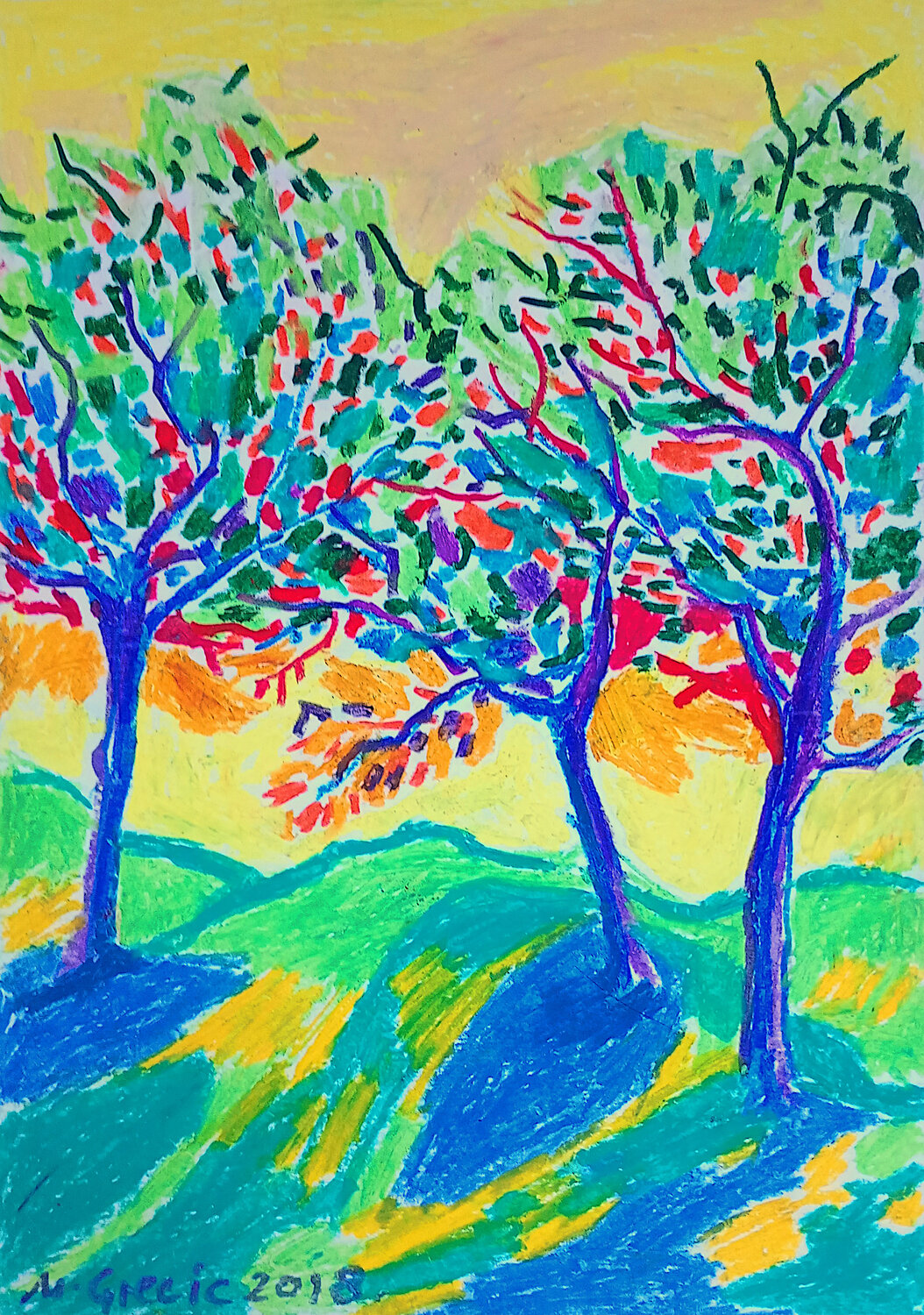 Color infusion No 8 Maja Grecic Drawing for sale