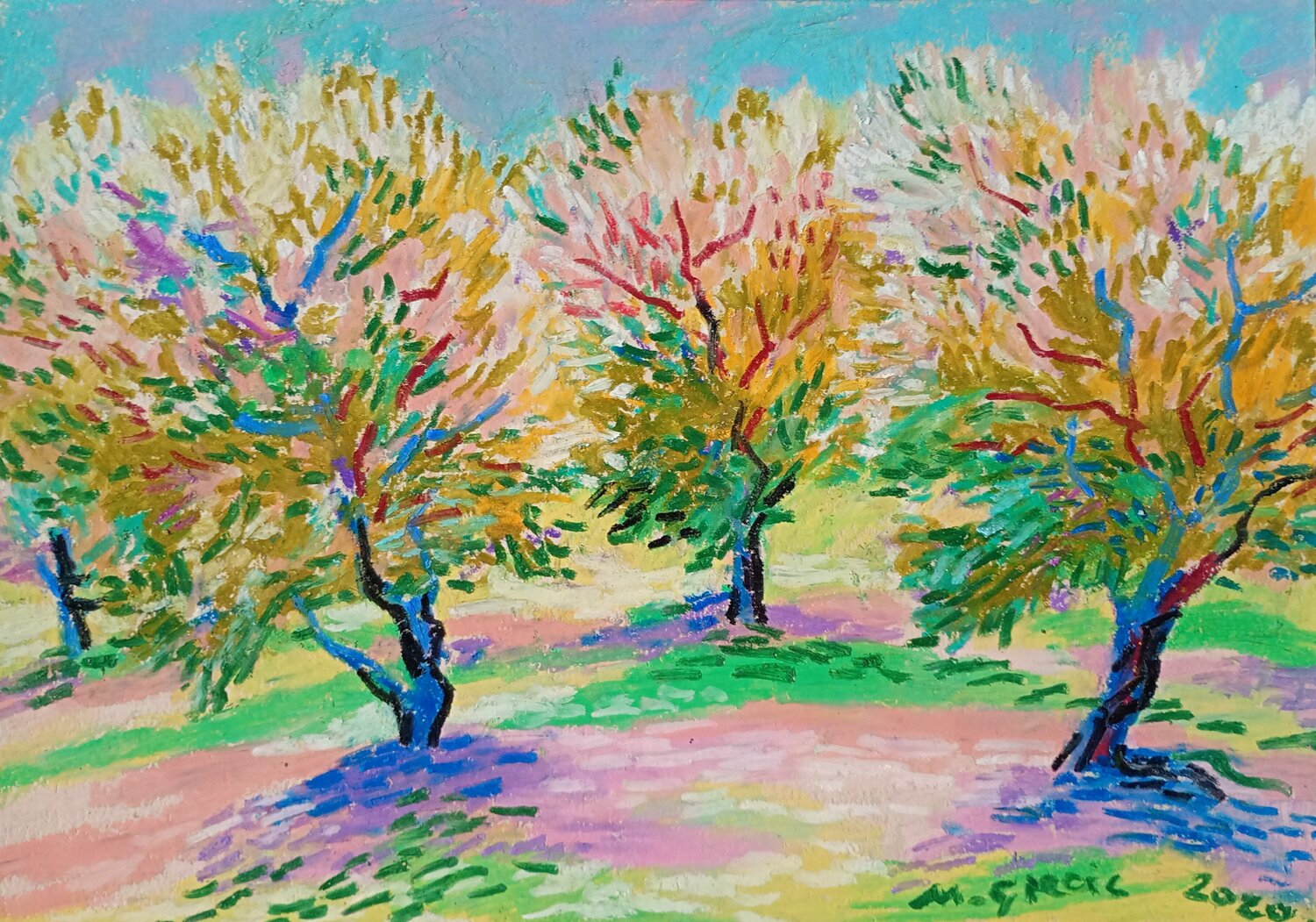 Olive grove No 26 Maja Grecic Drawing for sale
