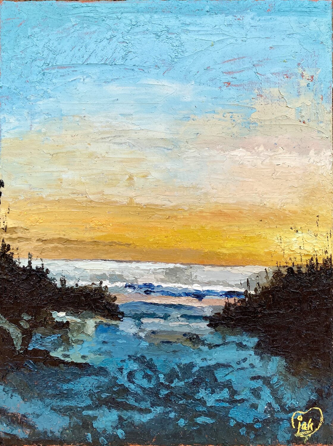 The Gilded Threshold Gigi Miahs Original painting for sale