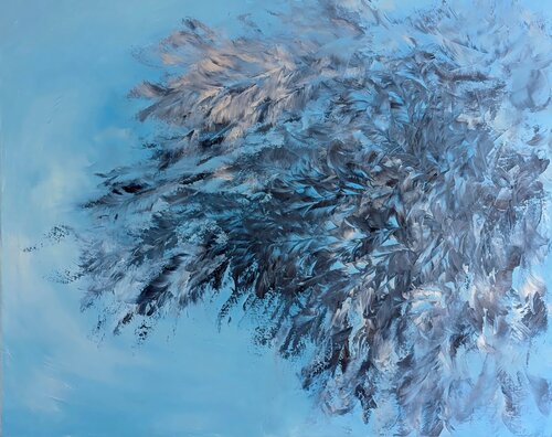 Blue Fan by Tina Ternes, Painting for Sale on Select