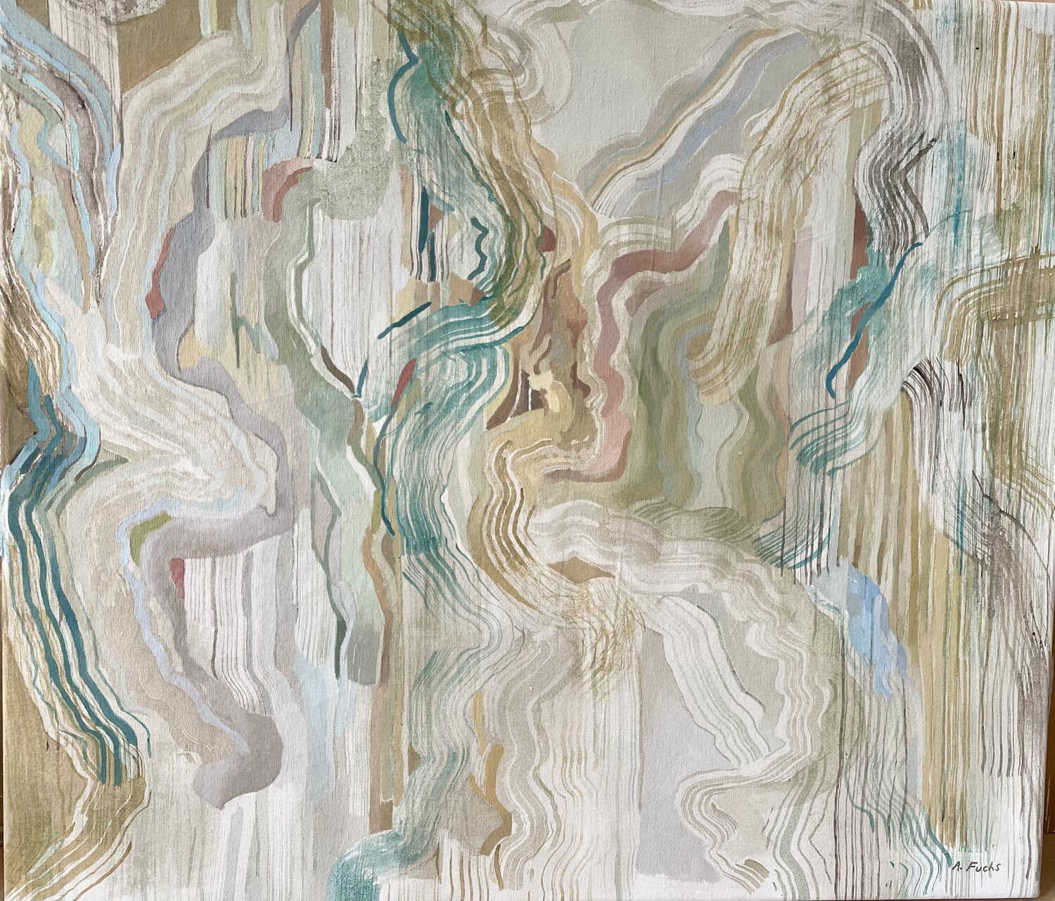 lineas evaporadas Ana Fuchs Original painting for sale