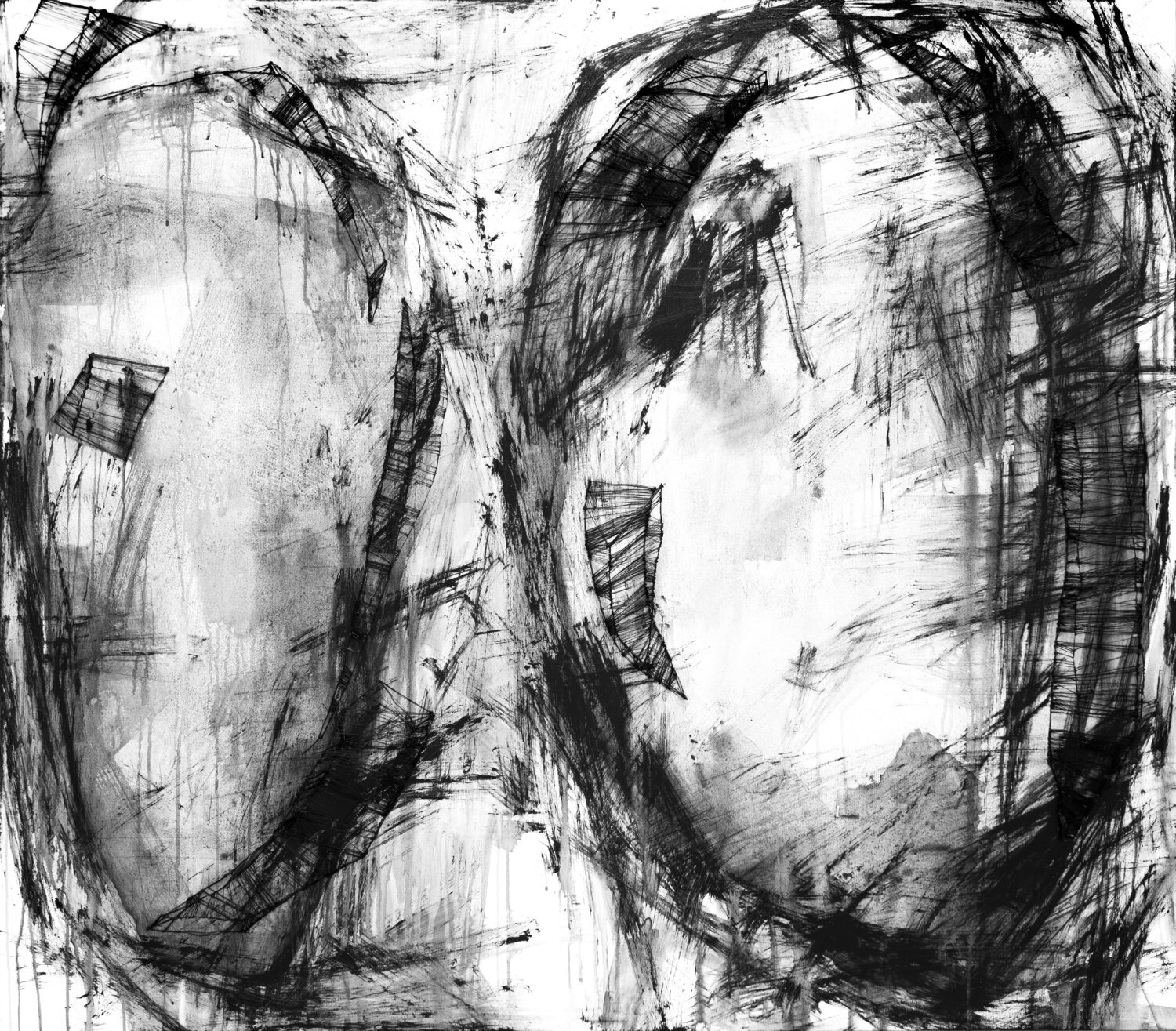Cartographies of Silence: 1200 Km², MONIKA GRYGIER Original painting for sale