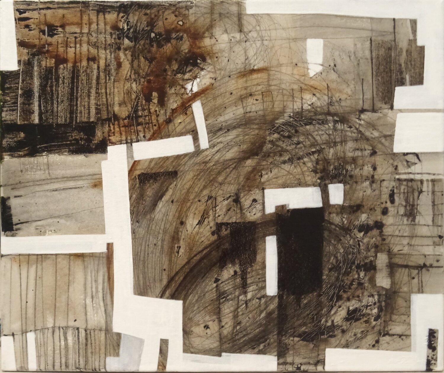OCTUBRE EN LA CALLE INDUSTRIA Nº12 MONIKA GRYGIER Original painting for sale