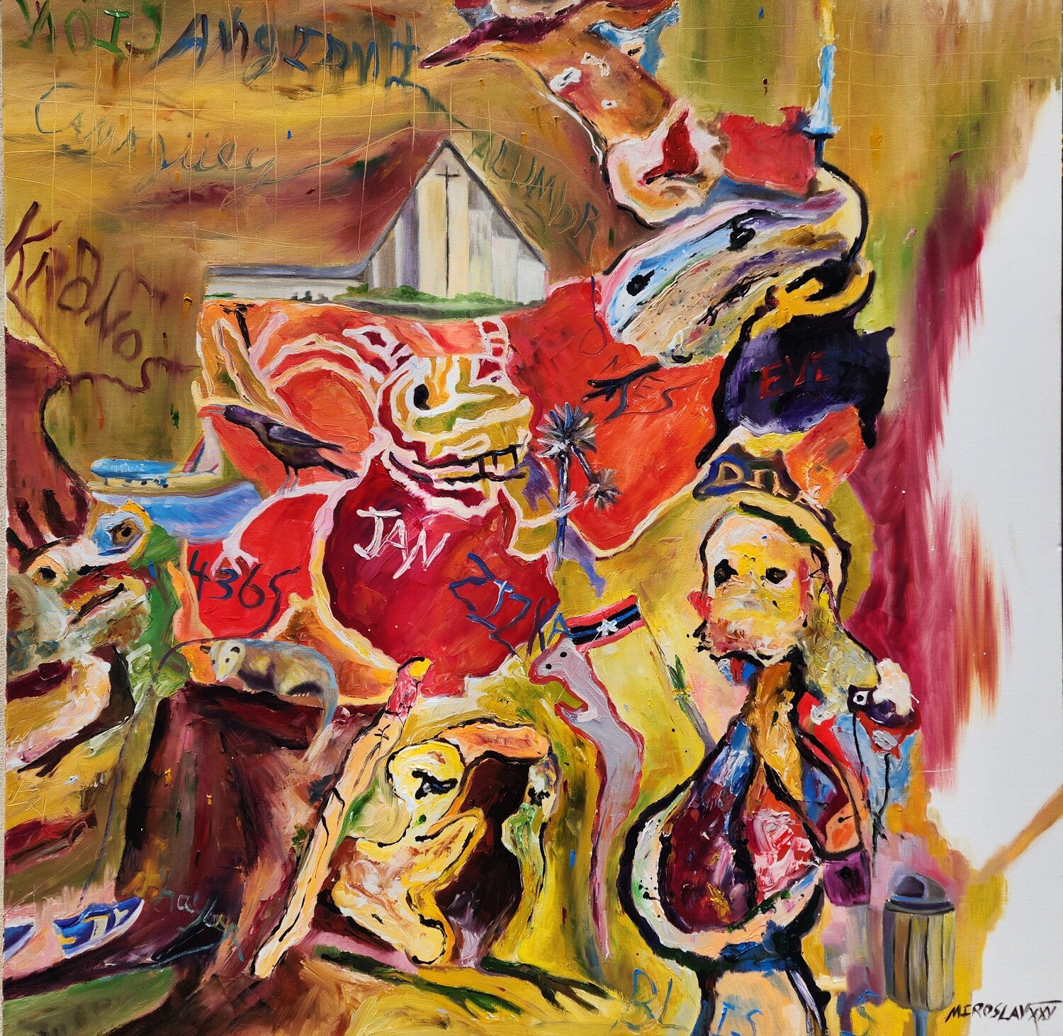 I could use a boost. Miroslav de la Torre Kozorez Original painting for sale
