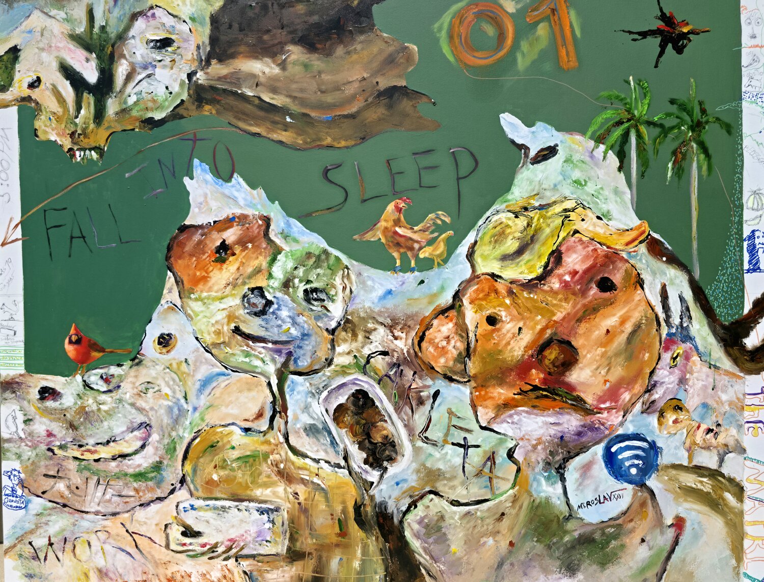 Francisca the Matrix y las teorías ucraniana. Miroslav de la Torre Kozorez Original painting for sale