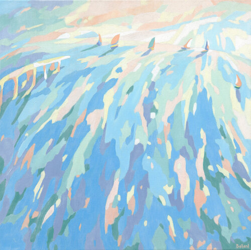 Rainbow Regatta by Kristine Ballard, Painting for Sale on Select