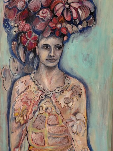 Florales Porträt by Eva Demuth, Painting for Sale on Select