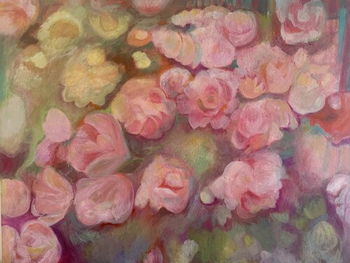 Village Garden by Eva Demuth, Painting for Sale on Select