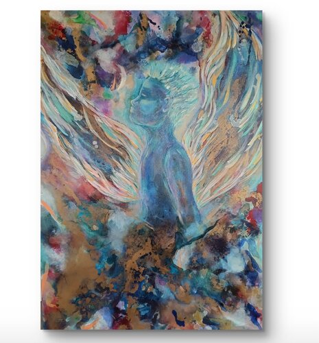 Angelo di Gaza by Carmen Colonna, Painting for Sale on Select
