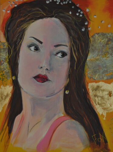 Sternenschwester Eva by Birgit FOX, Painting for Sale on Select