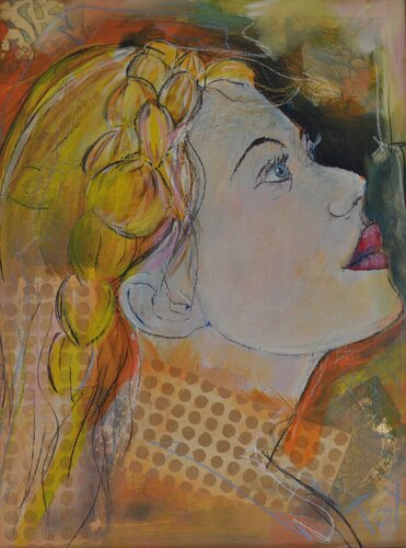 Sternenschwester Freya by Birgit FOX, Painting for Sale on Select