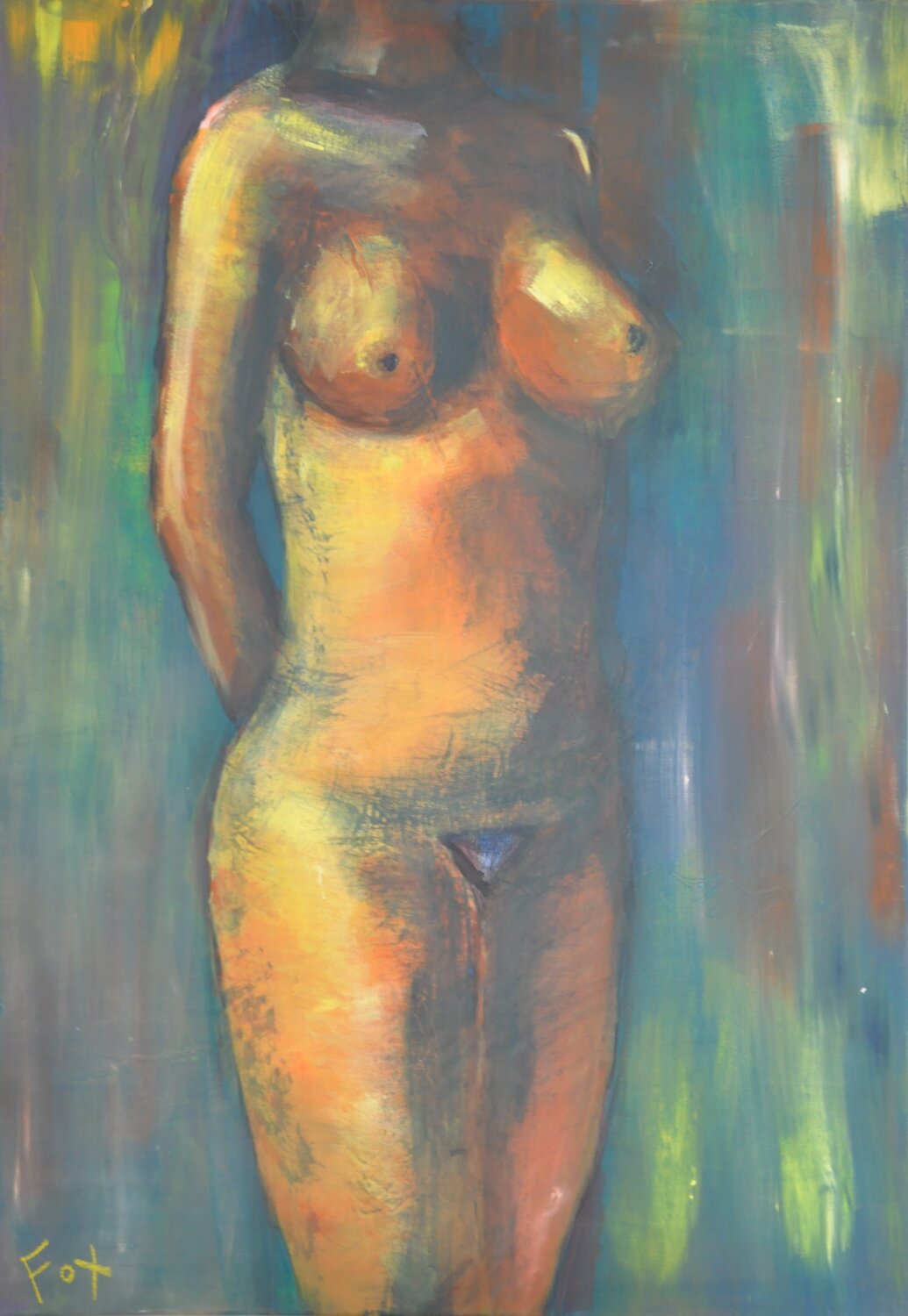 Frauenakt Birgit FOX Original painting for sale