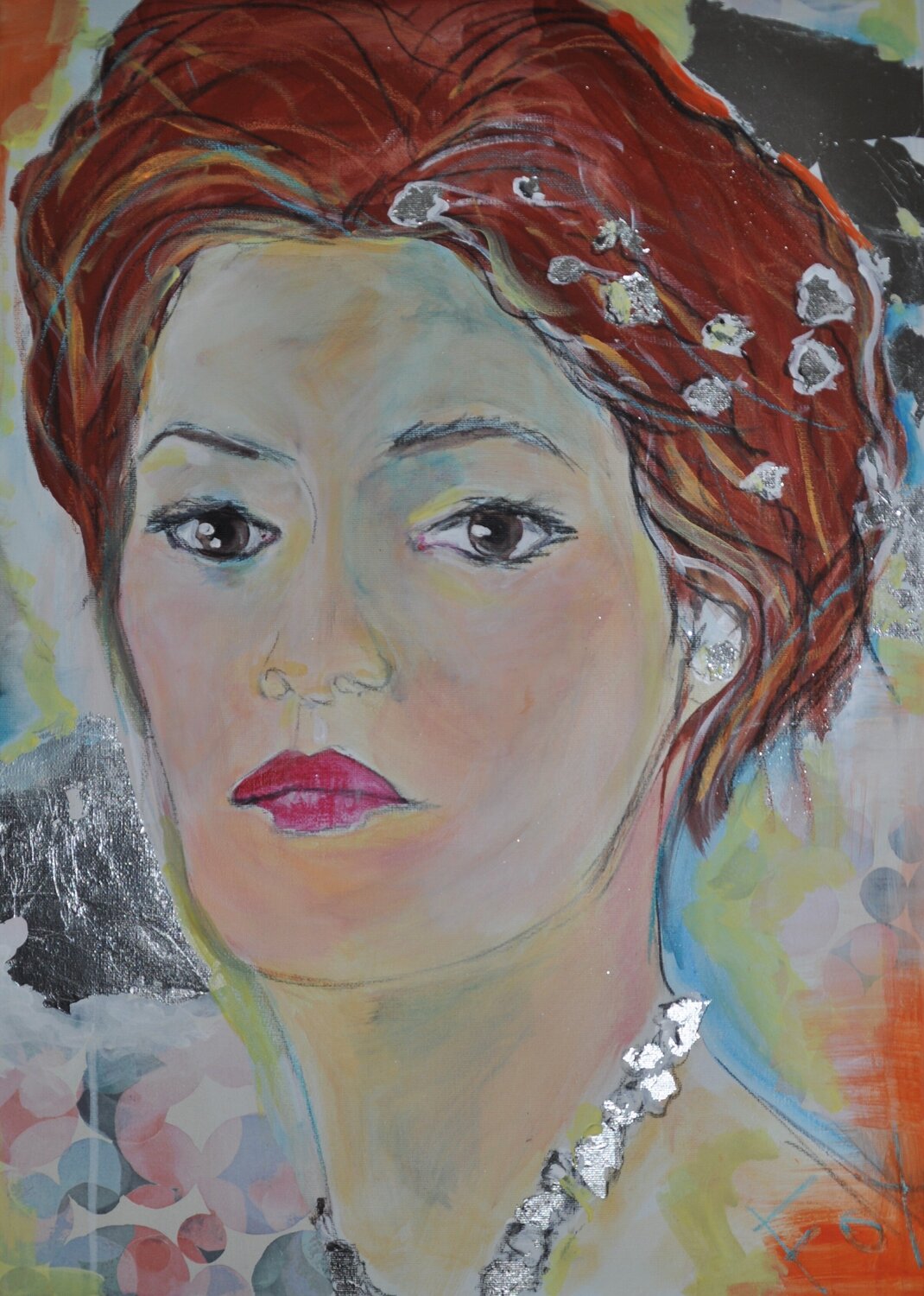 Stolze Mondfrau Birgit FOX Original painting for sale