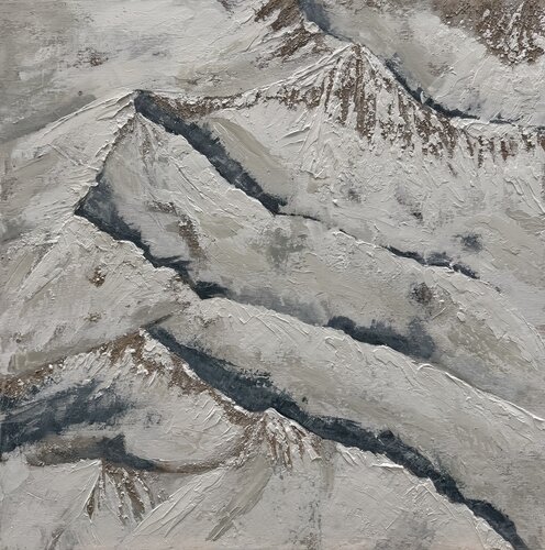 The snowed peaks by Margo Kirago, Painting for Sale on Select