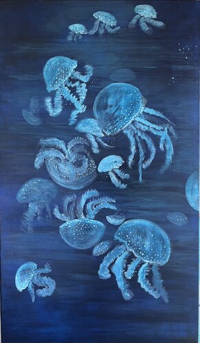 Jellyfishes no.3 by Margo Kirago, Painting for Sale on Select