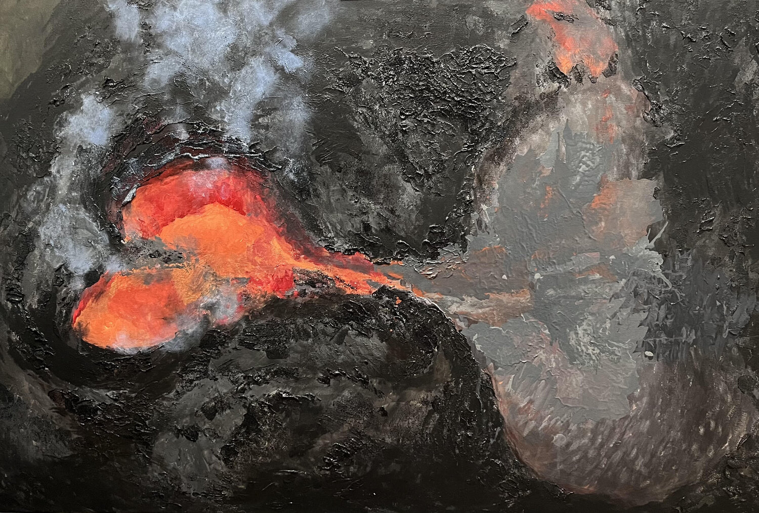 The Volcano Margo Kirago Original painting for sale