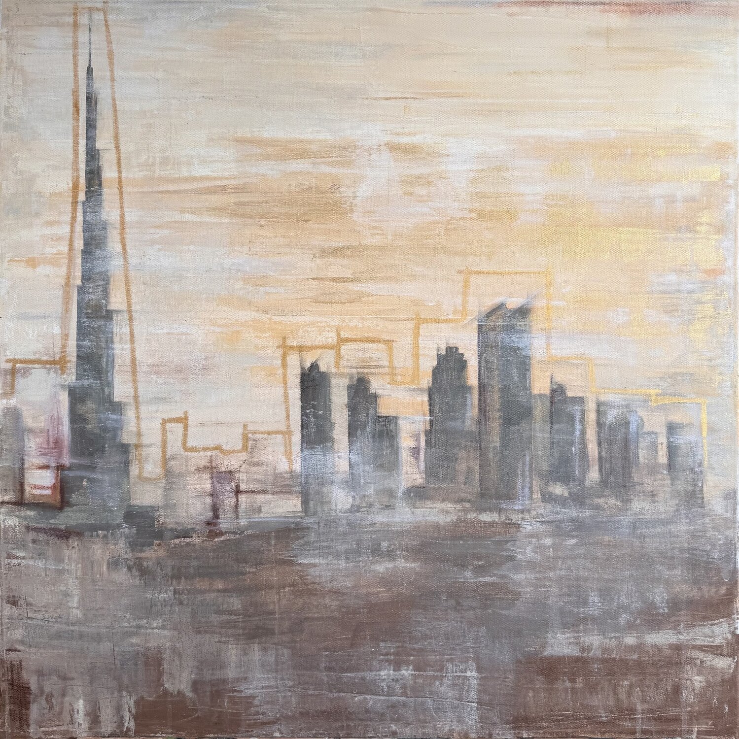 Golden cage Margo Kirago Original painting for sale