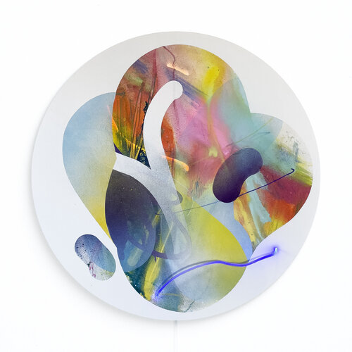 Luminous Collision by Martin Kafes33 Hirth, Painting for Sale on Select