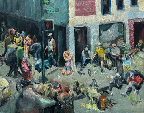 Turk St August 2024 San Francisco by Wesley Cabral, Painting for Sale on Select