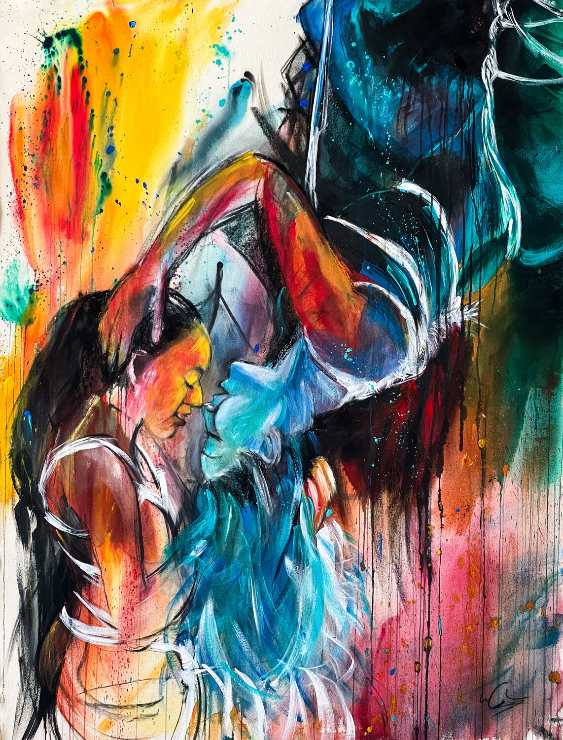 Ephemeral Encounter Wesley Cabral Original painting for sale