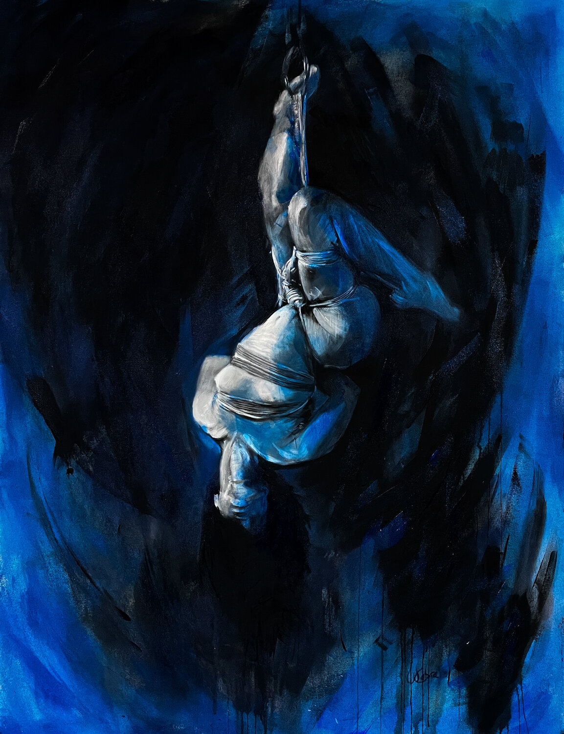 Self Suspension 2 Wesley Cabral Original painting for sale