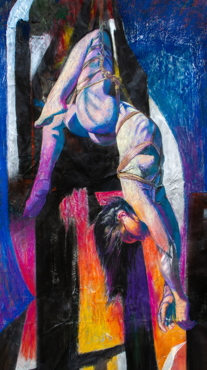 Suspended in Time & Space Wesley Cabral Original painting for sale