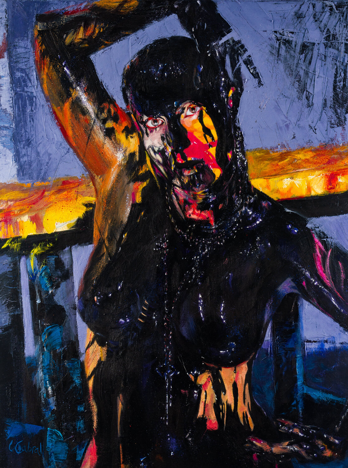 Surrender #18 Wesley Cabral Original painting for sale