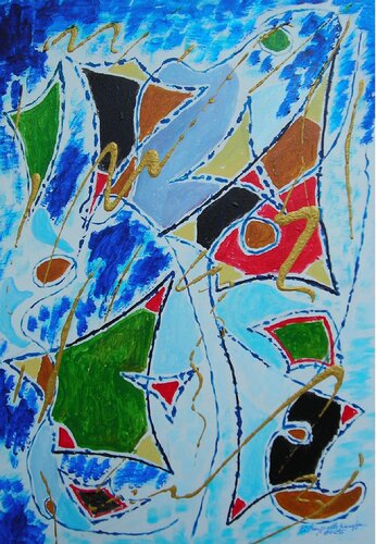 Aquiloni by Giuseppe Pitruzzello, Painting for Sale on Select