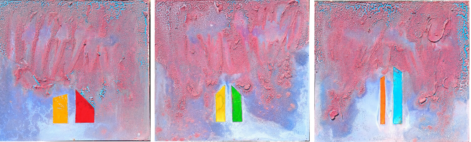 opus-1291-44-48-ff Triptychon Matthias Hürten Original painting for sale