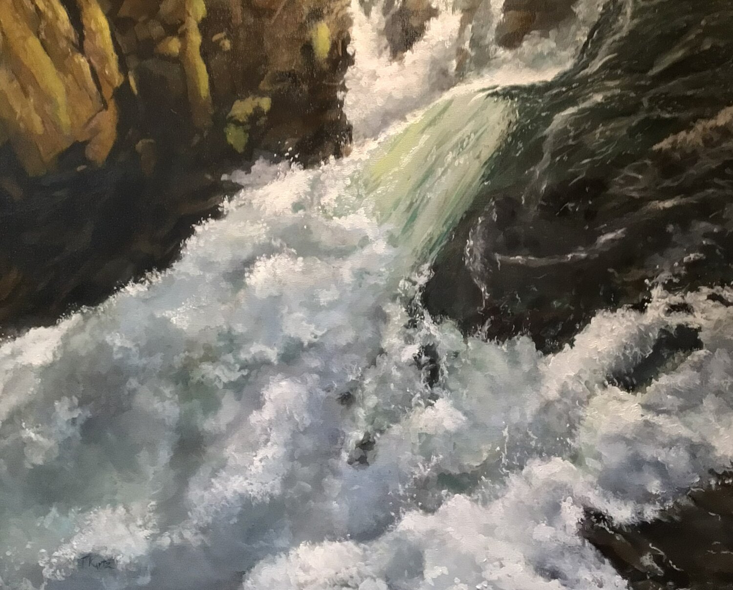 Deception Falls T Kurtz Original painting for sale